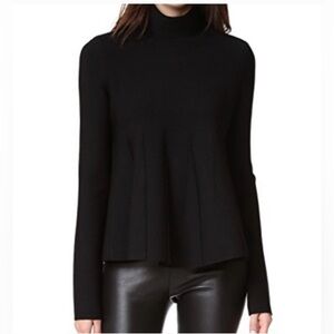 Cinq A Sept Essonne Long Sleeve Peplum Turtleneck Pullover-NWOT-Size:XS